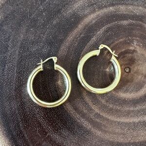 Simple Gold Hoop Earrings